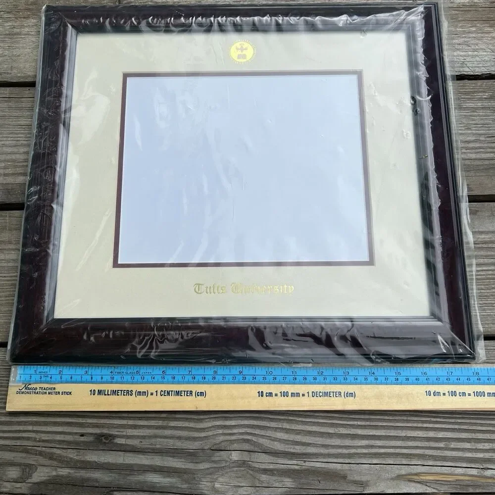 Tufts University Black Cherry Diploma Frame Cream